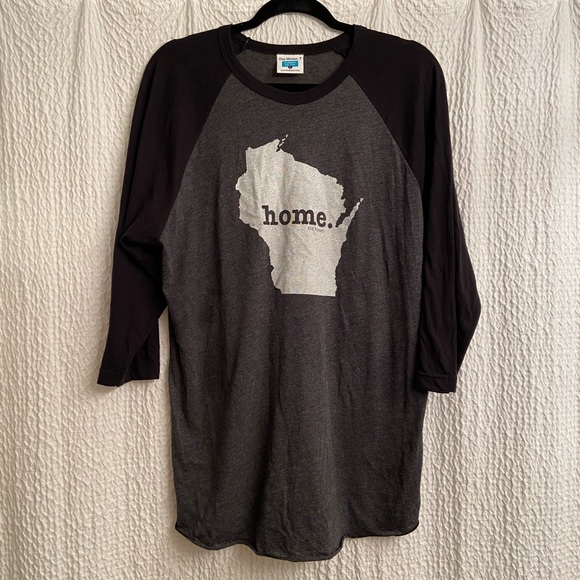 WI Home Baseball Tee - Picture 1 of 4